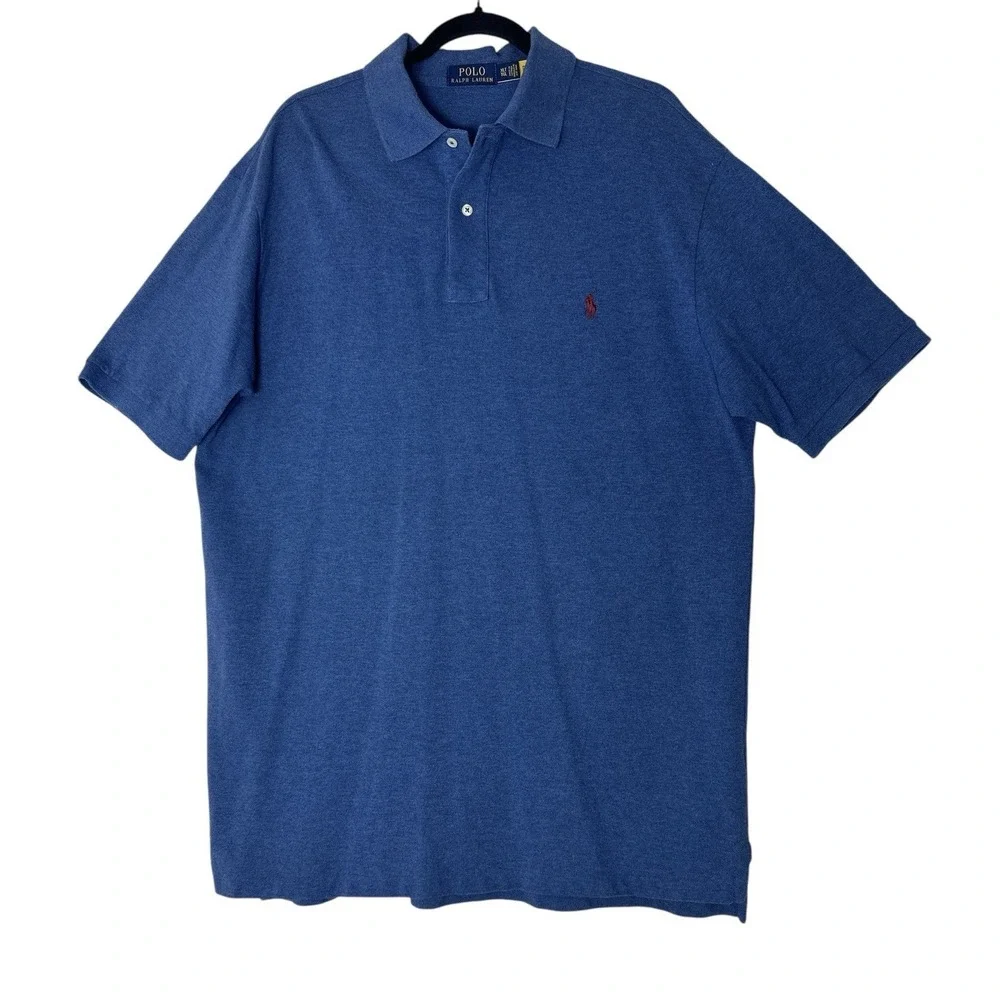 Polo Ralph Lauren Polo Shirt Short‎ Sleeve Blue Mens XLT Golf Preppy